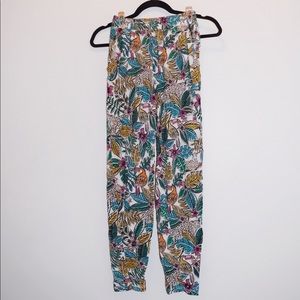 H&M Vibrant Tropical Patterned Comfortable Pants